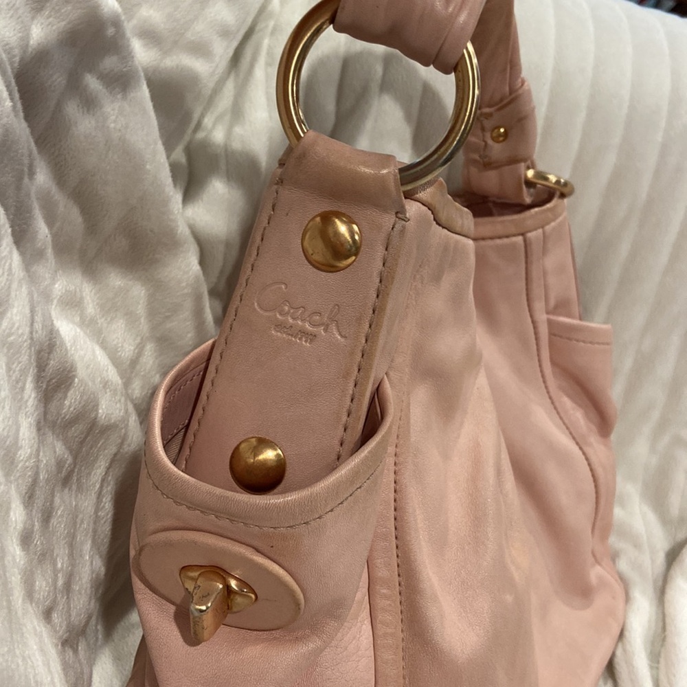 GUC Coach Metallic Pink Hobo Bag - Picture 2 of 9